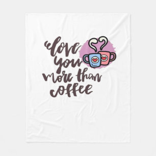 Couverture Polaire Vous aimez plus que le café Mignon Style romantiqu