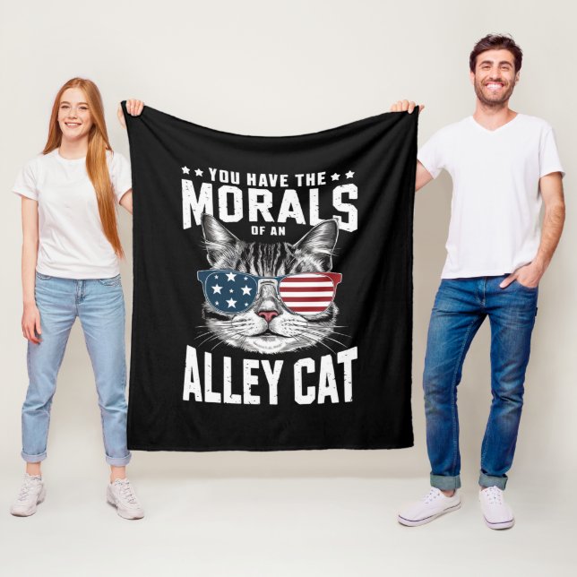 Couverture Polaire Vous avez la morale d'un chat de ruelle Blague drô (En situation)