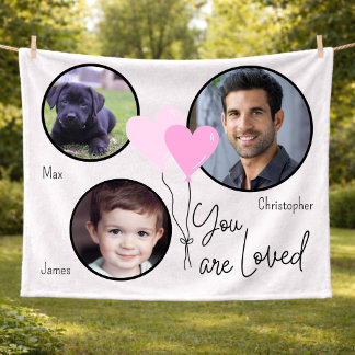 Couverture Polaire Vous êtes aimé Ballons en forme de cœur personnali