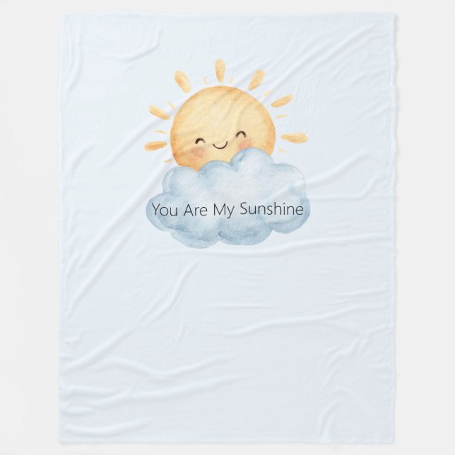 Couverture Polaire Vous êtes mon bonheur Soleil heureux Nuage (Devant)