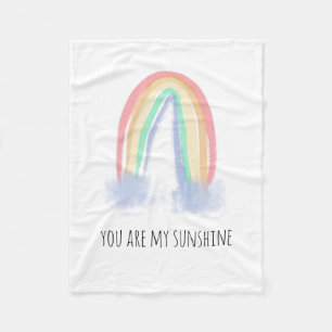 Couverture Polaire Vous êtes mon eau de soleil aquarelle arc-en-ciel