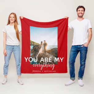 Couverture Polaire Vous êtes My Everything Couple Photo Red Custom
