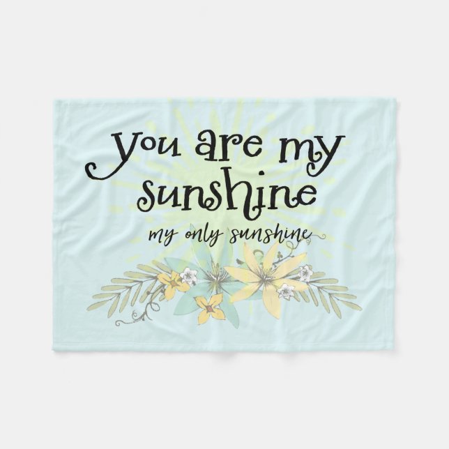 Couverture Polaire Vous êtes My Sunshine (Devant (Horizontal))