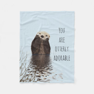 Couverture Polaire Vous êtes Otterly Adorable Funny Pun avec Cute Ott