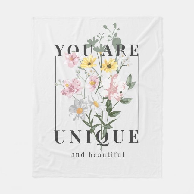 Couverture Polaire Vous êtes un Slogan floral unique (Devant)