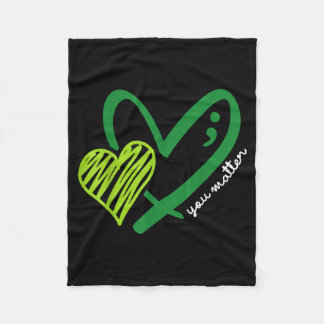 Couverture Polaire Vous Green Heart Point-virgule Sensibilisation à l