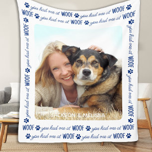 Couverture Polaire Vous M'Avez Eu À WOOF Photo Amoureux des chiens Pe