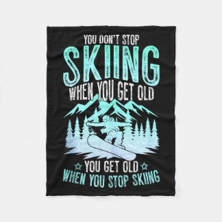 Couverture Polaire Vous N'Arrêtez Pas De Skier Quand Vous Vieillissez