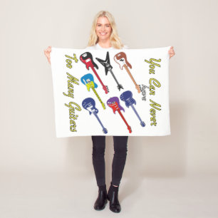 Couverture Polaire Vous Ne Pouvez Jamais Avoir Trop De Guitares.