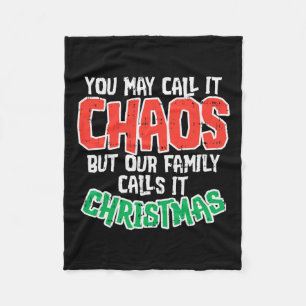 Couverture Polaire Vous Pouvez L'Appeler Chaos Famille Noël Drôle Pla