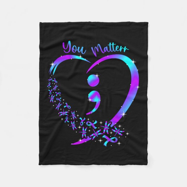 Couverture Polaire Vous Problème - Prévention du suicide Turquoise Pu (Devant)