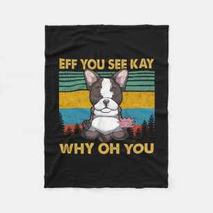 Couverture Polaire Vous voyez Kay Why Oh Vous Chien Bouledogue França