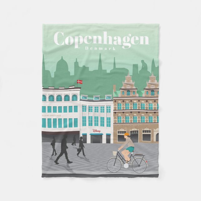 Couverture Polaire Voyage Art Voyage à Copenhague (Devant)