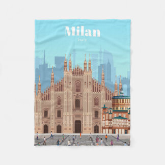 Couverture Polaire Voyage Art Voyage à Milan Italie