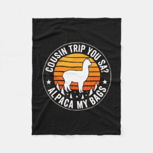 Couverture Polaire Voyage avec cousin tu dis lama mes valises 