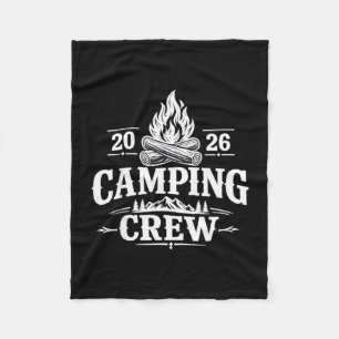 Couverture Polaire Voyage de camping familial en camping-car rétro