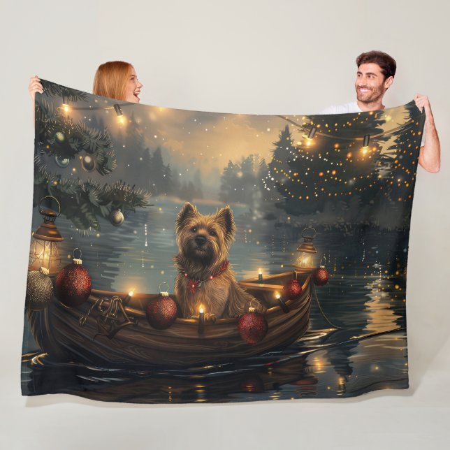 Couverture Polaire Voyage de fête de Noël Cane Corso (En situation)