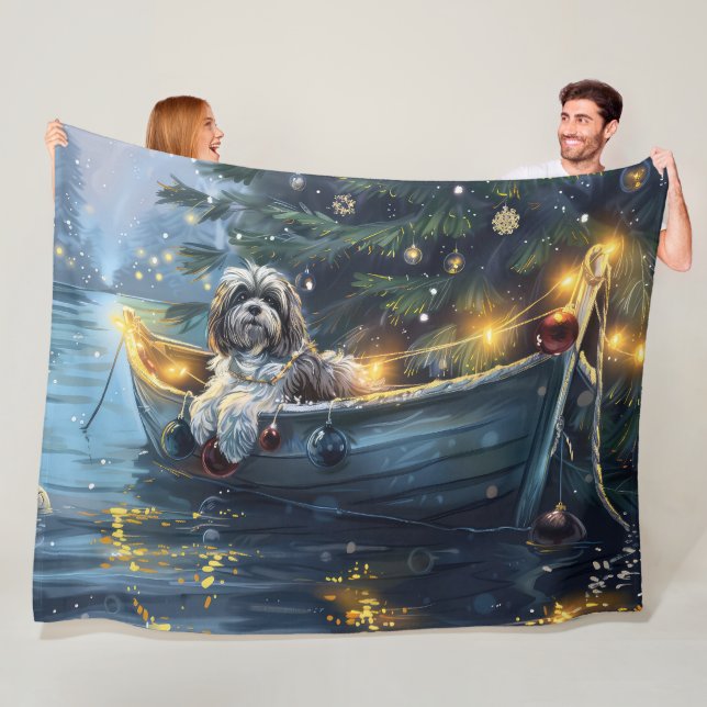 Couverture Polaire Voyage de fête de Noël Havanais (En situation)