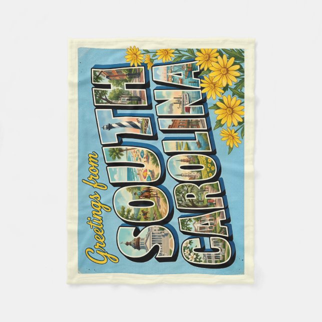 Couverture Polaire Voyage Vintage en Caroline du Sud (Devant)