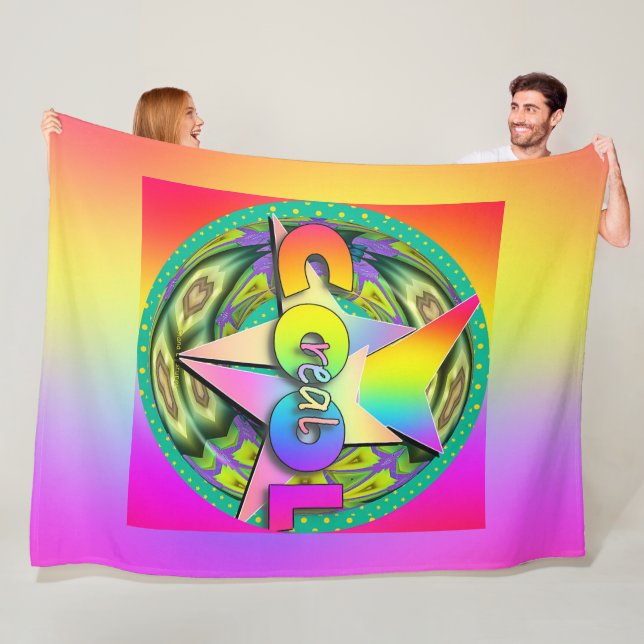 Couverture Polaire Vrai arc-en-ciel cool  (En situation)