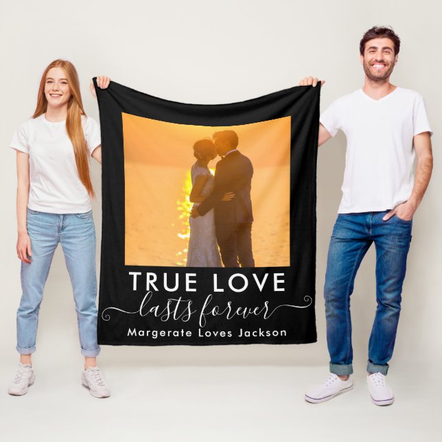Couverture Polaire Vrai Love Couple Photo Blanket en polaire (En situation)
