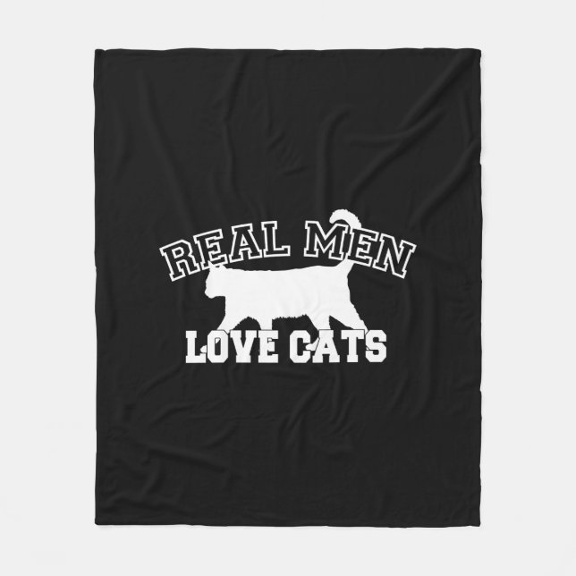 Couverture Polaire Vrais chats d'amour d'hommes (Devant)