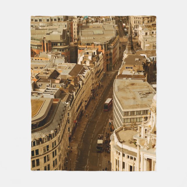 Couverture Polaire Vue panoramique sur le toit de Londres avec archit (Devant)