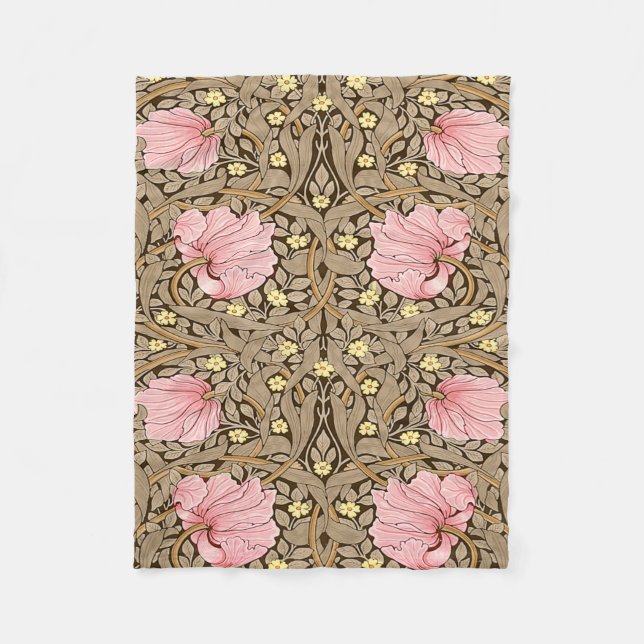 Couverture Polaire W Morris Pimpernel Motif en Pink & Sepia (Devant)