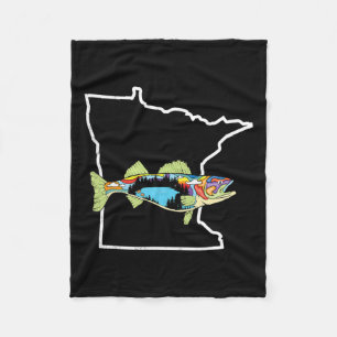 Couverture Polaire Walleye Fishing Wal, pêcheur d'eau douce