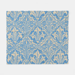 Couverture Polaire Walter Crane Art vintage graines et fleurs bleues
