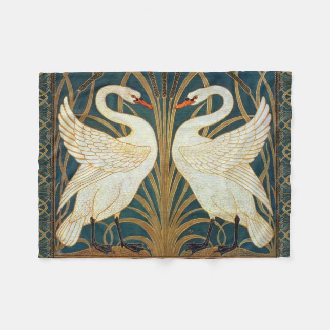 Couverture Polaire Walter Crane Swan (Devant (Horizontal))
