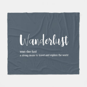 Couverture Polaire Wanderlust définition blanc gris bleu couleur
