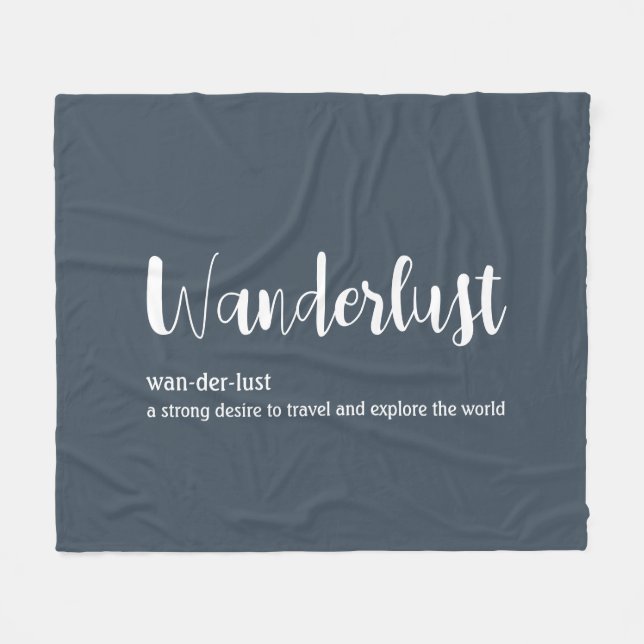 Couverture Polaire Wanderlust définition blanc gris bleu couleur (Devant (Horizontal))