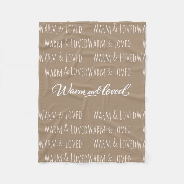 Couverture Polaire "Warm & Loved" Fleece Blanket (Devant)