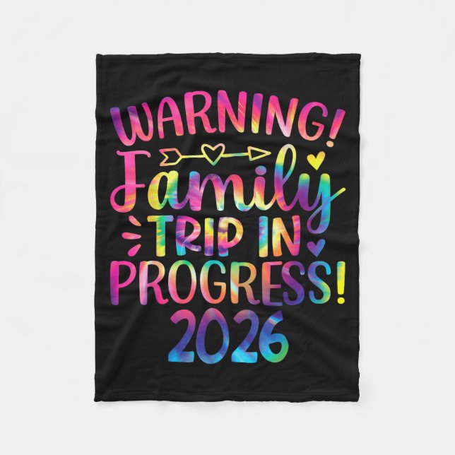 Couverture Polaire Warning Family Trip In Progress 2026  (Devant)