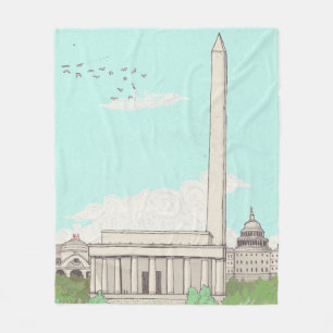Couverture Polaire Washington D.C Capitale des USA Landmarks
