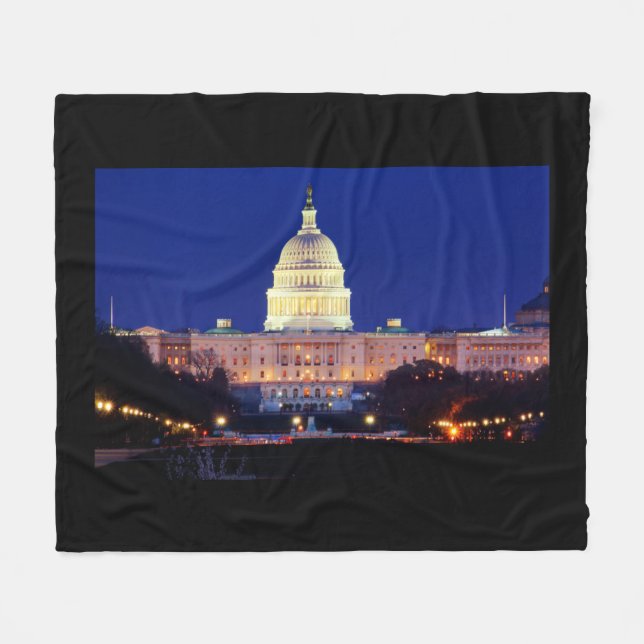 Couverture Polaire Washington DC Capitol américain à Dusk (Devant (Horizontal))