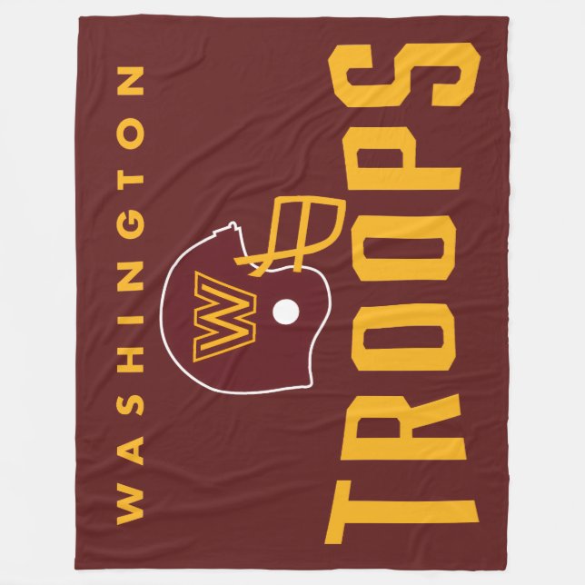Couverture Polaire Washington Troops Football Fleece Blanket (Devant)