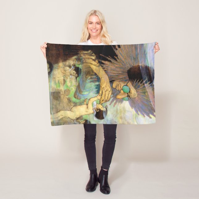 Couverture Polaire Water Baby and Fairy, Jessie Willcox Smith (En situation)