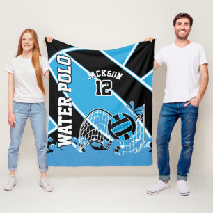 Couverture Polaire Water Polo 🤽 Sport ♀️ en Bleu, Noir et Blanc