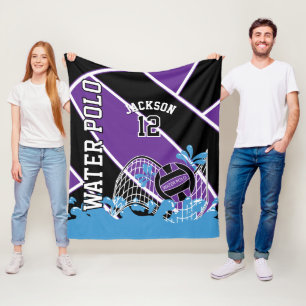 Couverture Polaire Water Polo 🤽 Sport ♀️ en violet, noir et blanc