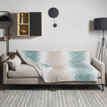 Watercolor Beach Wages Sage Sea/Blue Green