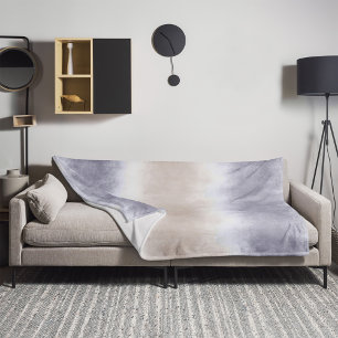 Couverture Polaire Watercolor Beach Waves Modern Ocean/Cool Grey Peri