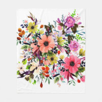 Watercolor boho composition. A large bouquet of wi