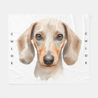 Couverture Polaire Watercolor Dachshund Dog Blanket – Cozy Pet Crate