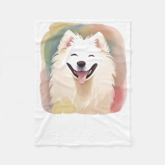 Couverture Polaire Watercolour Samoyed Dog Sticker1 