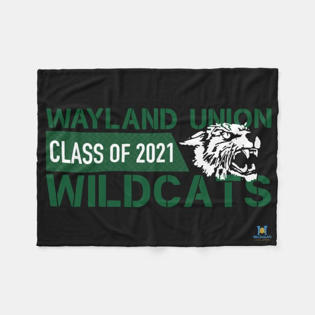 Couverture Polaire Wayland Union Wildcats #3 (Devant (Horizontal))