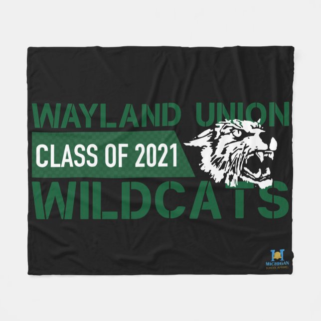 Couverture Polaire Wayland Union Wildcats #3 (Devant (Horizontal))
