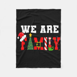 Couverture Polaire We Are Family Christmas Pajamas Fun Matching Xmas 