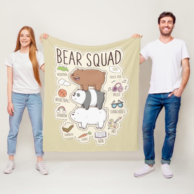Couverture Polaire We Bare Bears - Bear Squad Journal Graphic (En situation)